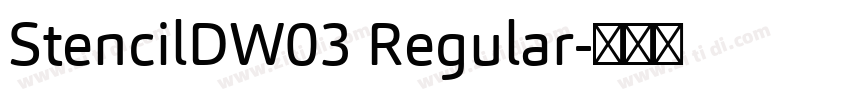 StencilDW03 Regular字体转换